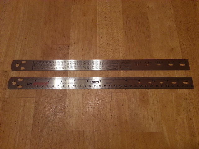 cnSpoke Spoke Ruler w/ Spoke Gauge and Conversion Tables